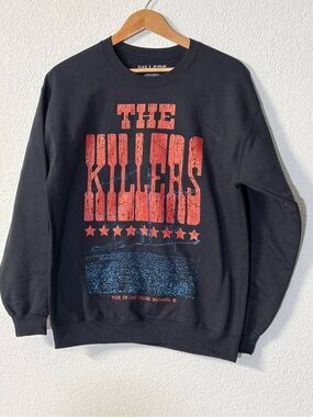 The Killers Unisex Black Graphic Crewneck Vegas fleece Sweater size M